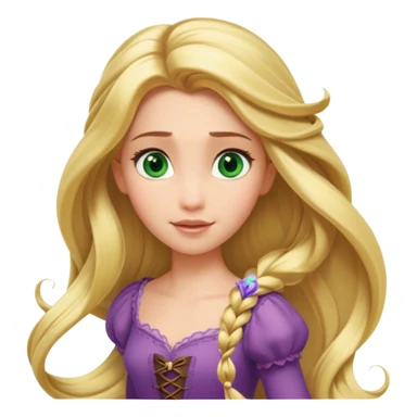 tangled disney rapunzel fair skin green eyes blonde hair  sticker