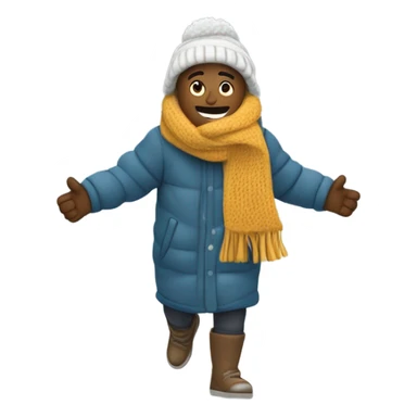 Some way to show that a person is escaping the cold sticker