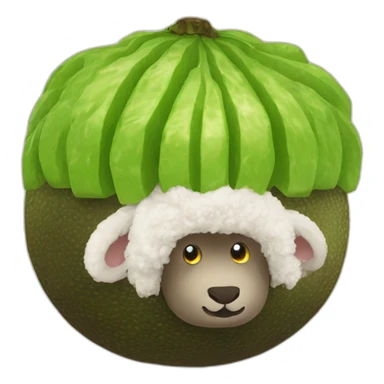 Mouton sur un avocat sticker