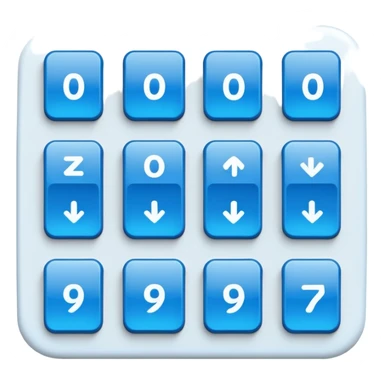 blue return keypad button   sticker
