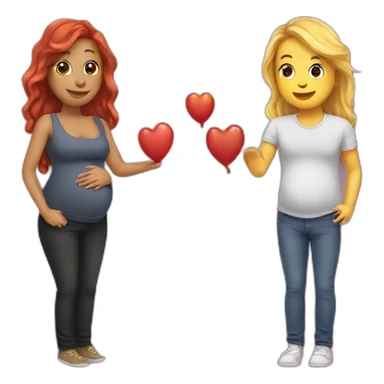 Gay Best friends &pregnant love sticker