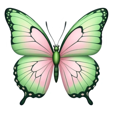 Light Green and light pink butterfly sticker