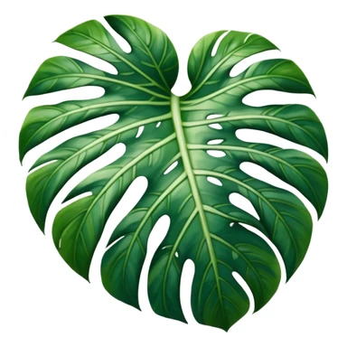 monstera variegata leaf sticker