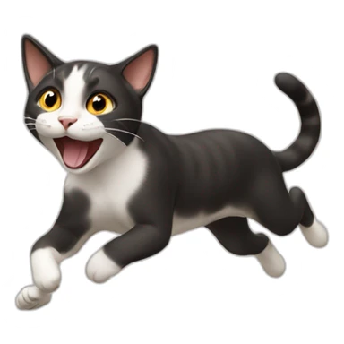 Cat runing  sticker