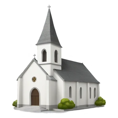 Église blanche sticker