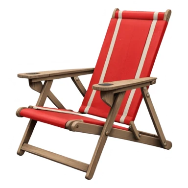 red beach chair sticker