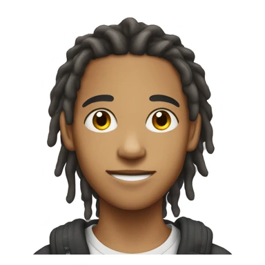 Lightskin teenage boy with dreadlocks  sticker