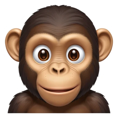 chimp with expressive face sticker