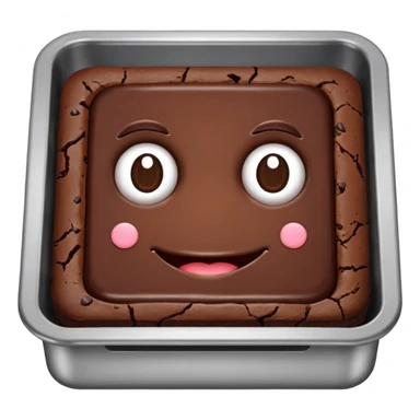 baked chocolate brownies in the oven sticker