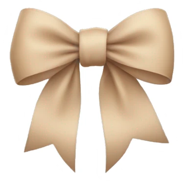beige bow sticker