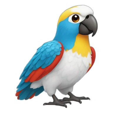 perroquet heart sticker