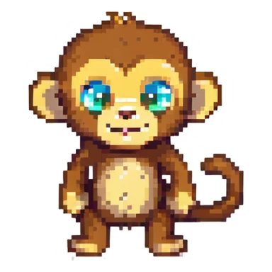 playful monkey sticker