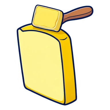 a stick of yellow butter sticker