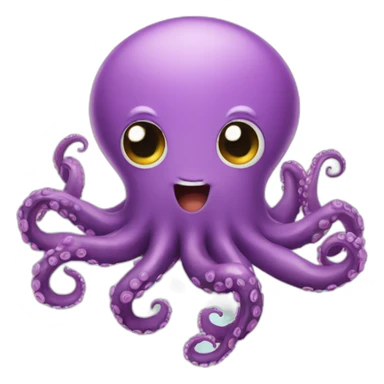 Octopus with 5 tentacles  sticker