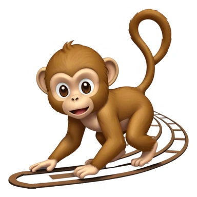 Monkey falling on the track sticker