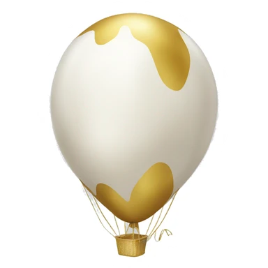 ballon blanc et doré sticker