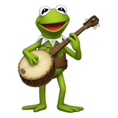 Kermit with a banjo sticker