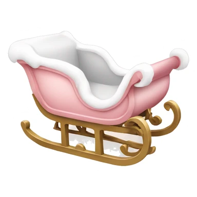 light pink christmas sleigh sticker