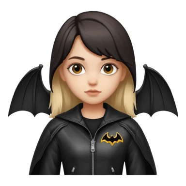 Bat Wings Jacket on a girl  sticker
