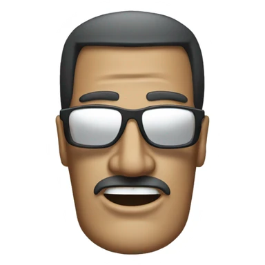 ios emoji moai with sunglasses sticker