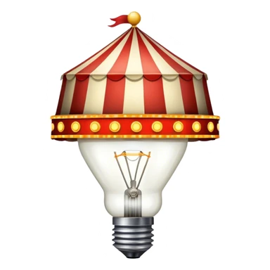 Vintage circus lightbulbs sign sticker