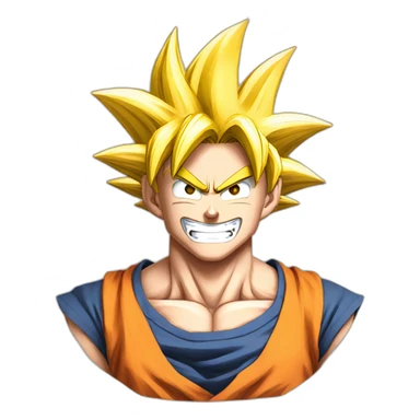 Goku base form, smiling sticker