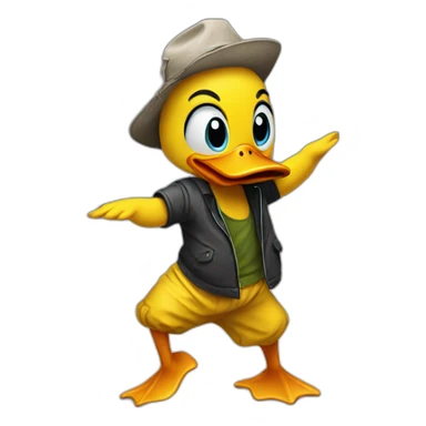 street dance duck sticker