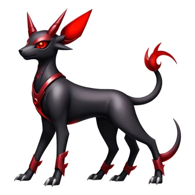 Shiny Gothic Exotic Futuristic Houndoom-Genesect-Torracat-Pokémon-Fakémon-hybrid-creature sticker