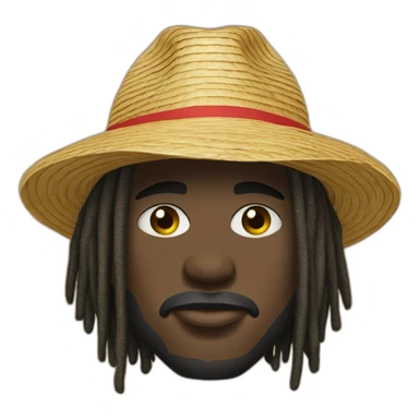 Wale with straw hat  sticker