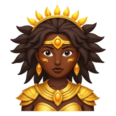 female posing in sun warrior sticker