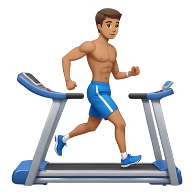 fit guy in blue shorts Treadmill sticker