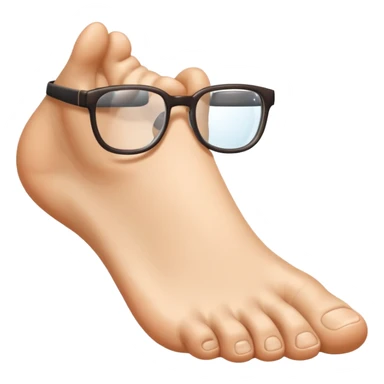 Foot with glasses sticker