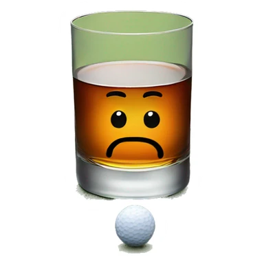 Whiskey on a golf course sticker