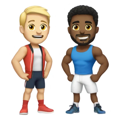 ADVENTURES OF white chad AND JAMAL: THE GYM BOIS sticker