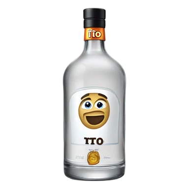 Tito’s vodka bottle sticker