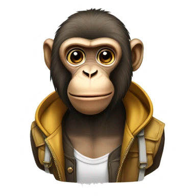 a monkey that has a lot of swag is stylishly urban and stands out very much sticker