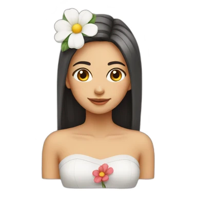 Coração-com flor sticker