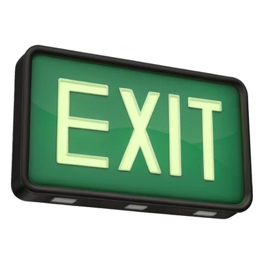 Exit sign sticker
