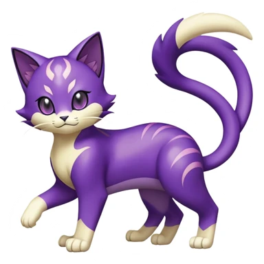 Liepard-Delcatty-Pokémon-Fakémon-hybrid-creature (full body) sticker