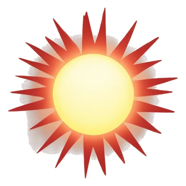 red sun rayses god sticker