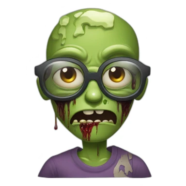 A Zombie Wearing a t-shirt with the text "Miss Bourbon". sticker