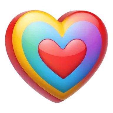 Cœur multicolore  sticker