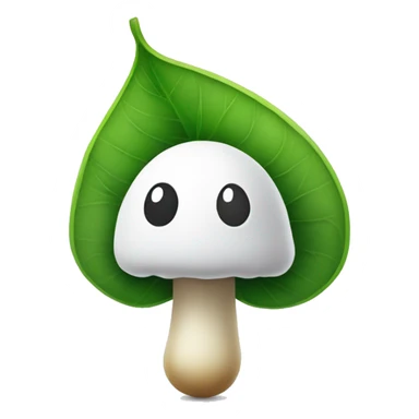 Alza mascot stands under leaf or mushroom sticker