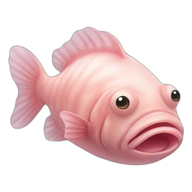 blob fish with nouse sticker