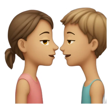 A girl and boy kissing sticker