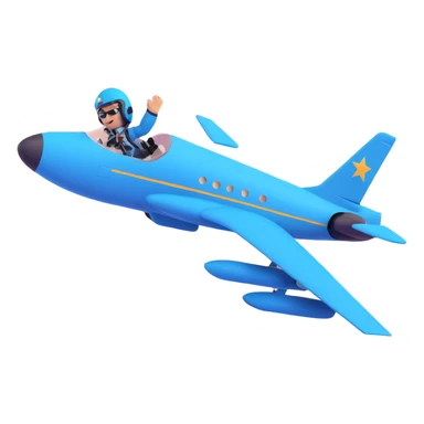 a rockstar pilot, flying a jet, musical notes, dramatic sky sticker