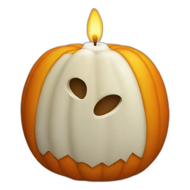 pumpkin candle sticker
