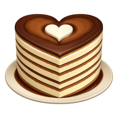 Heart shaped tiramisu sticker