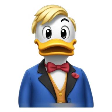 fat donald duck sticker