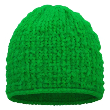 Green knitted winter beanie on its own sticker